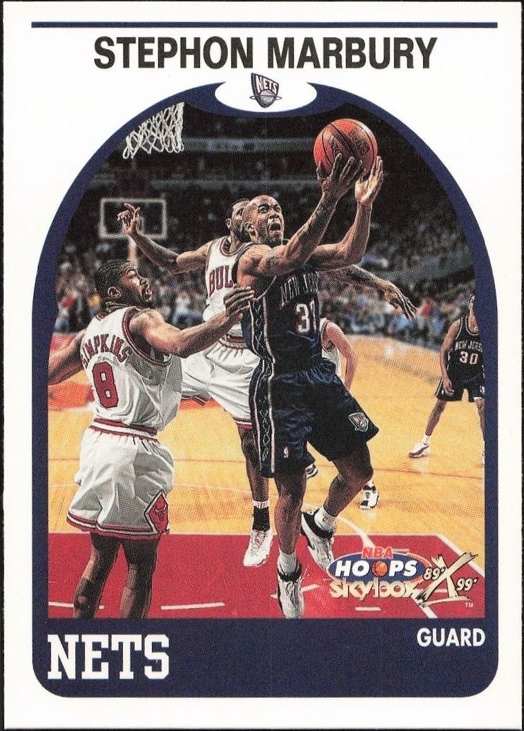 1999-00 Skybox NBA Hoops Decade Stephon Marbury #54 trading card