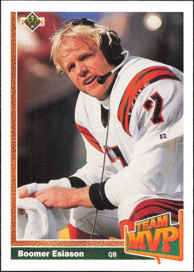 1991 Upper-Deck Boomer Esiason #454 trading card