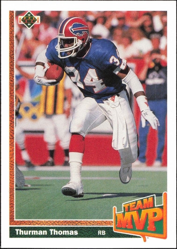 1991 Upper-Deck Thurman Thomas #452 trading card