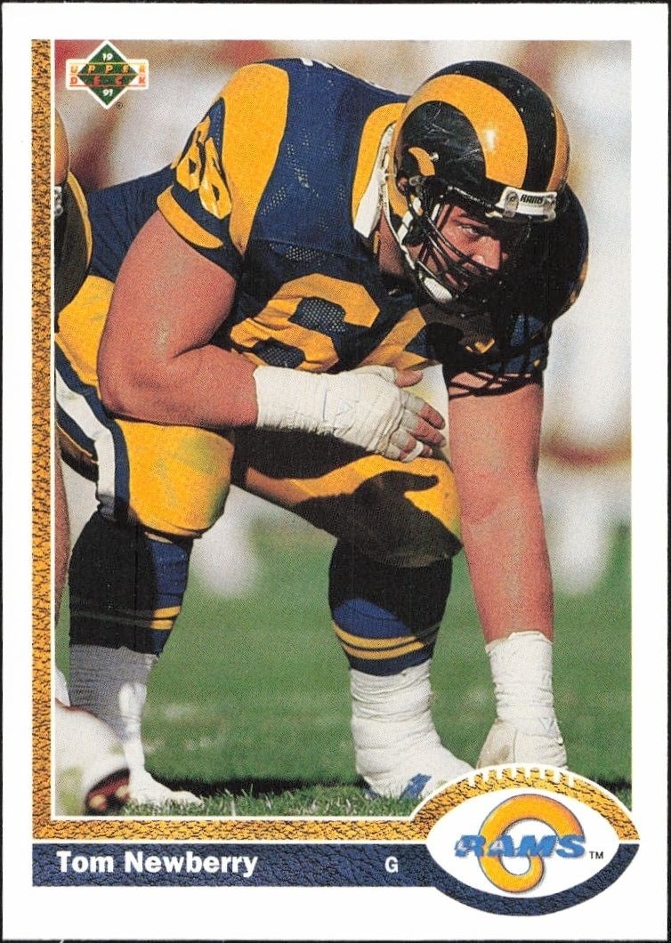 1991 Upper-Deck Tom Newberry #383 trading card