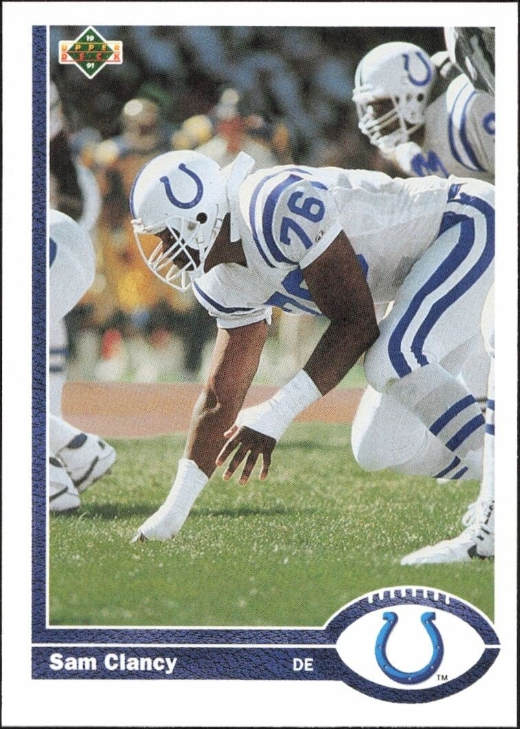1991 Upper-Deck Sam Clancy #347 trading card