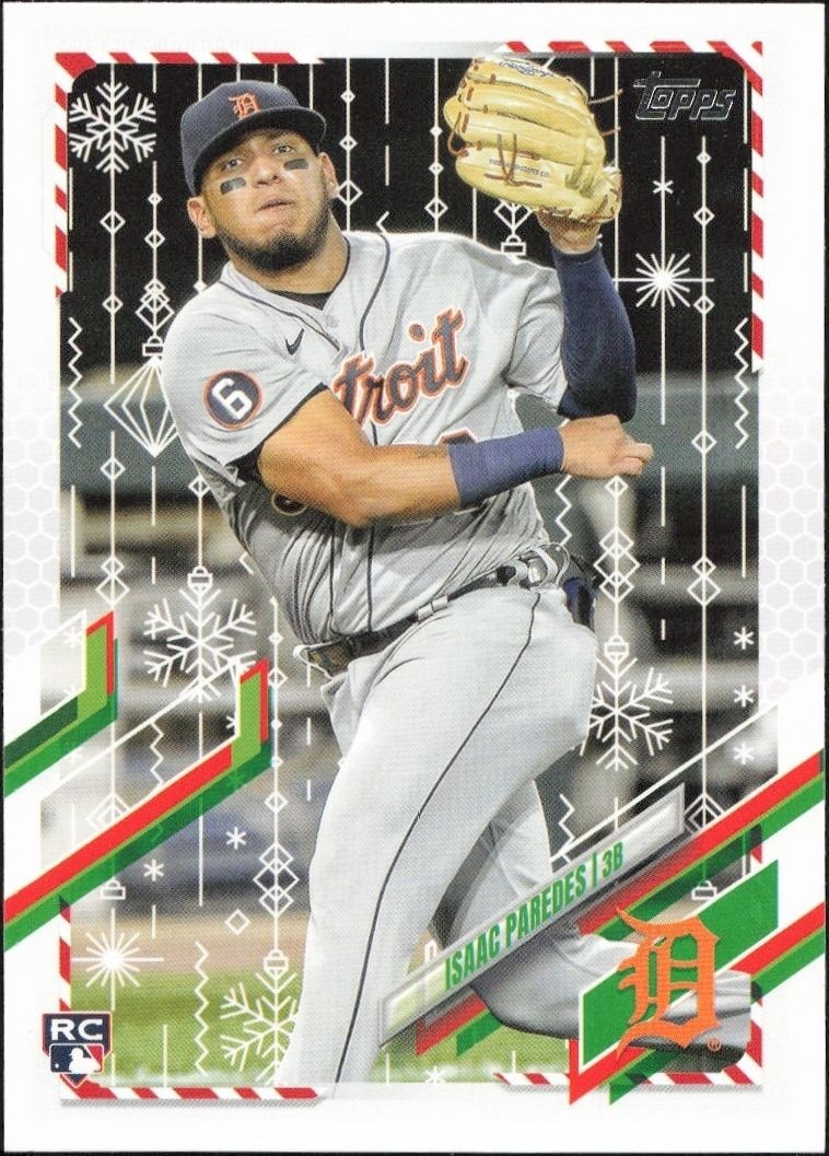 2021 Topps Holiday Isaac Paredes #HW120 trading card