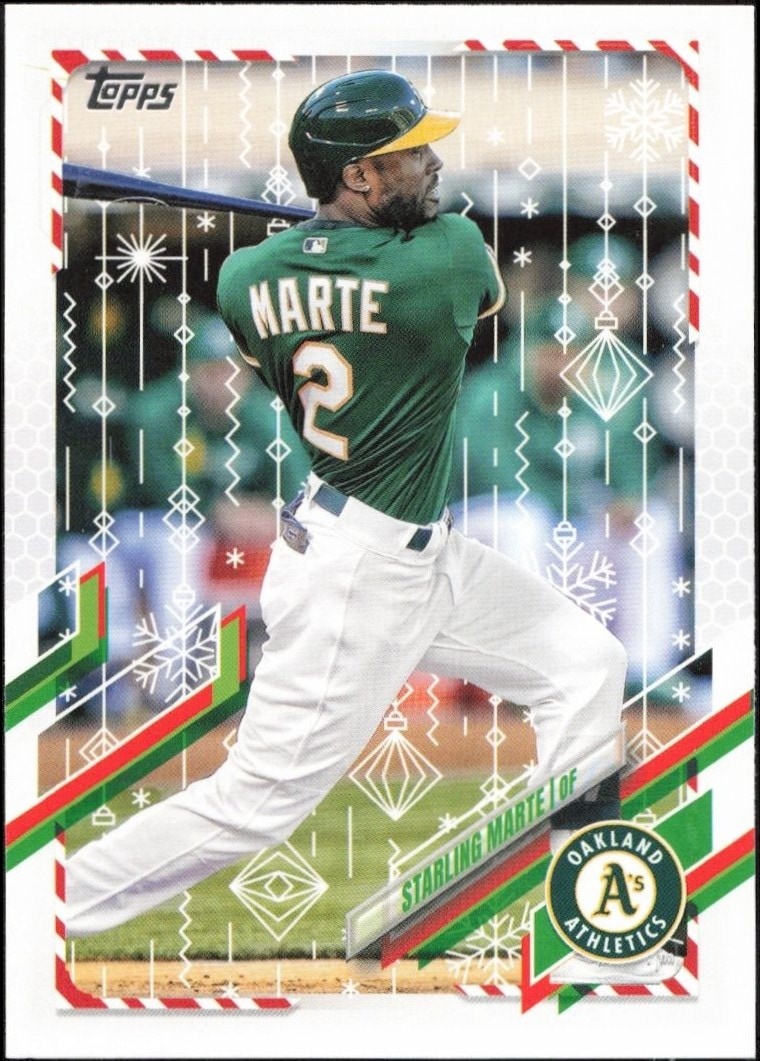 2021 Topps Holiday Starling Marte #HW102 trading card