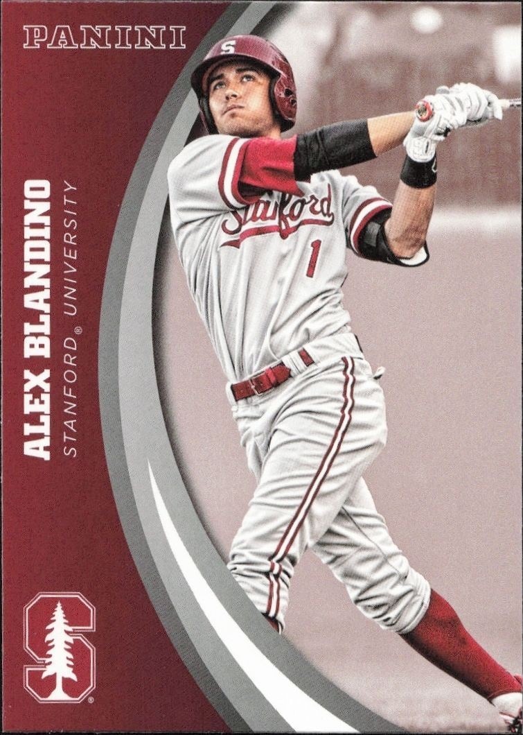 2015 Panini Stanford University Alex Blandino #49 trading card