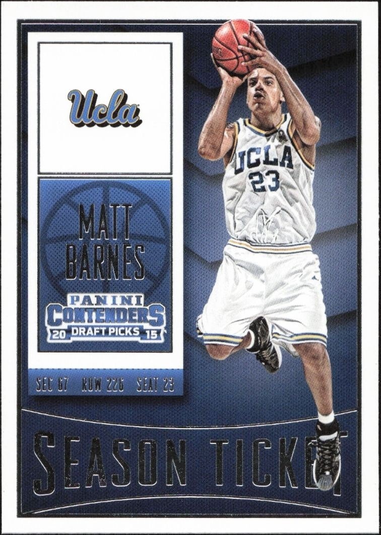 2015-16 Panini Contenders Draft Picks Matt Barnes #69 trading card
