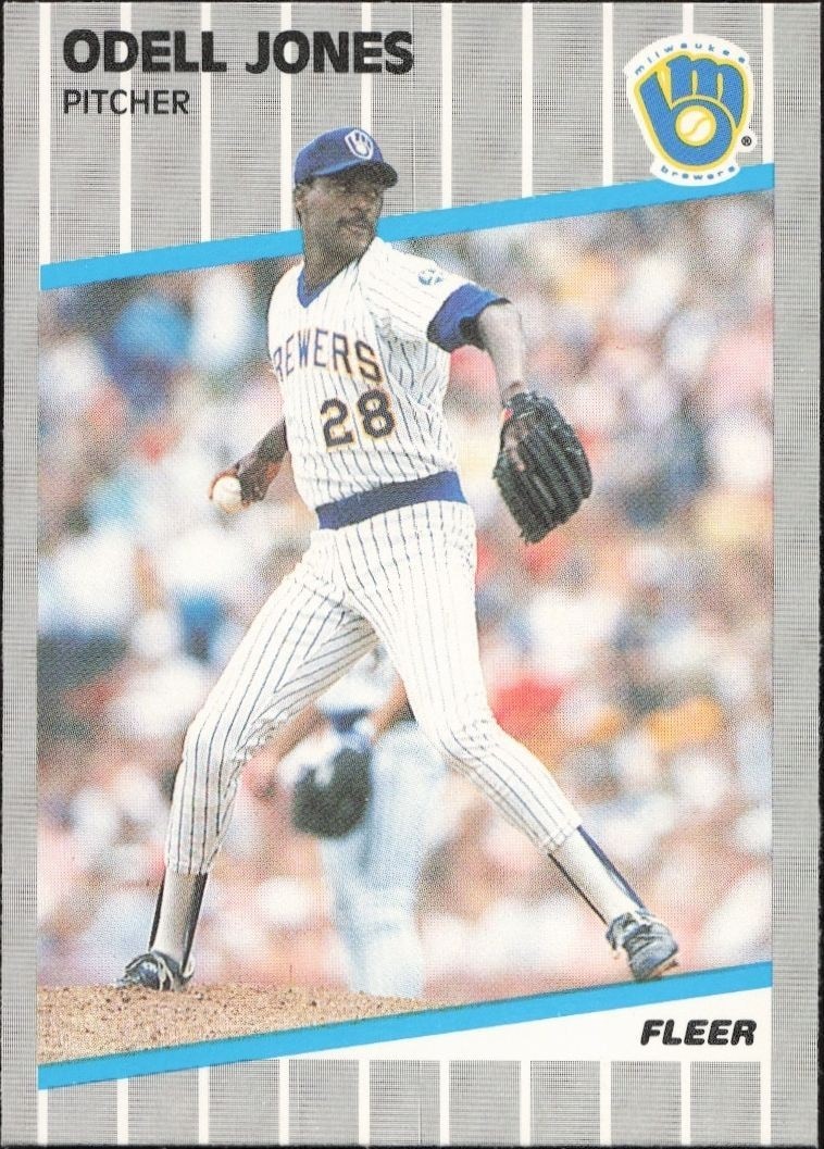 1989 Fleer Odell Jones #189 trading card