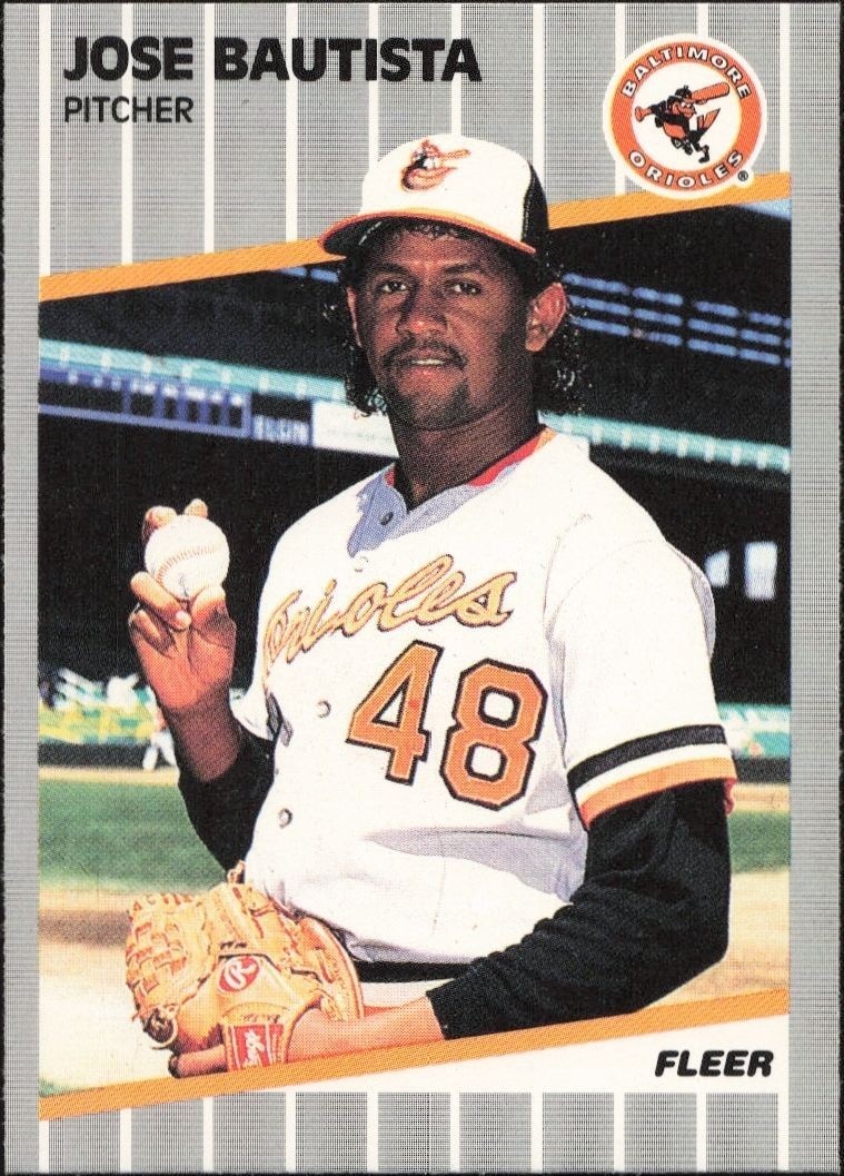 1989 Fleer Jose Bautista #608 trading card