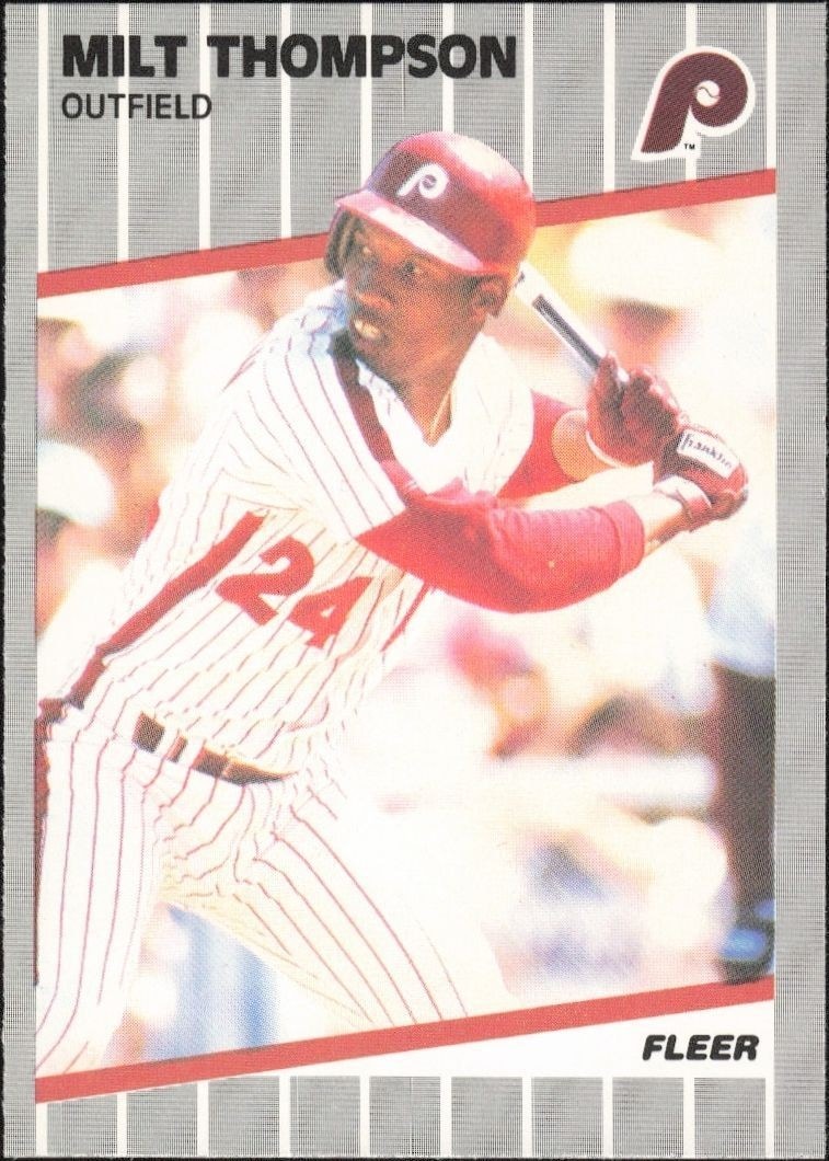 1989 Fleer Milt Thompson #584 trading card