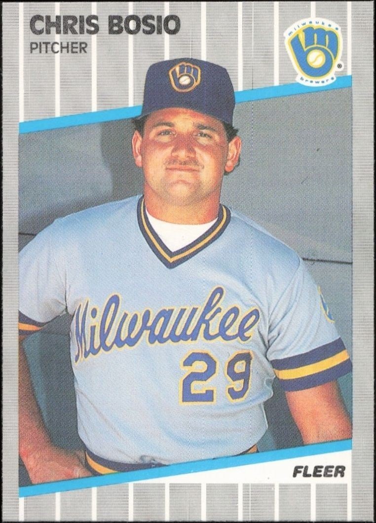 1989 Fleer Chris Bosio #179 trading card