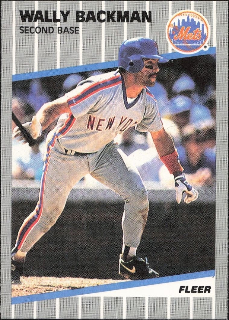 1989 Fleer Wally Backman #28 trading card