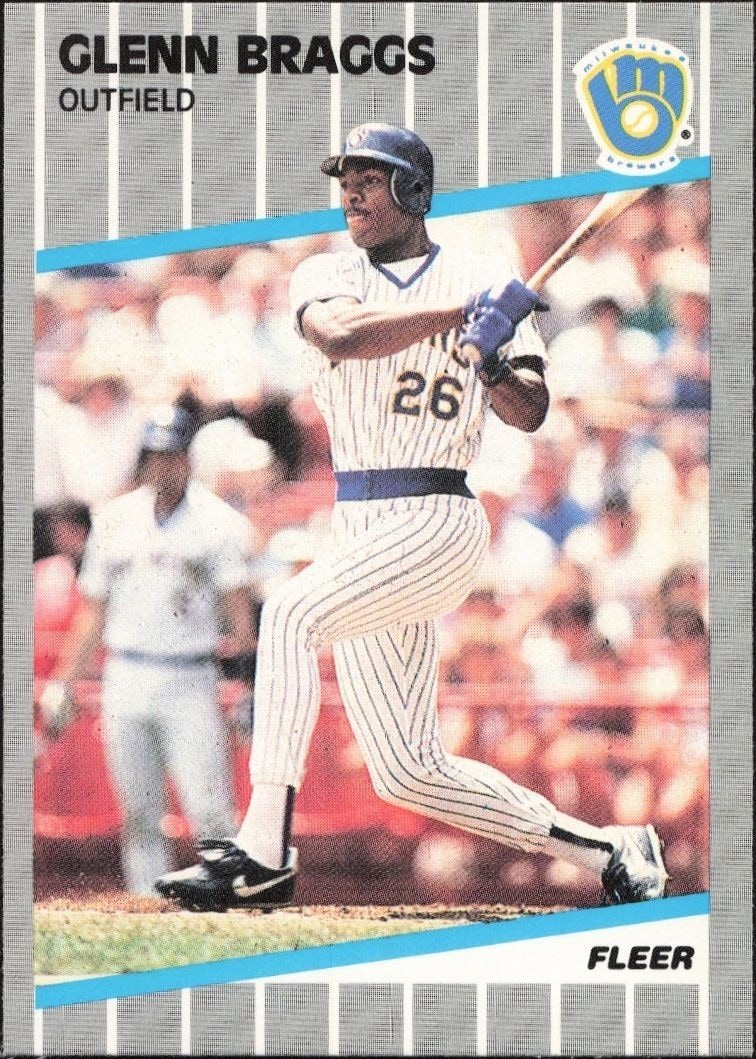 1989 Fleer Glenn Braggs #180 trading card
