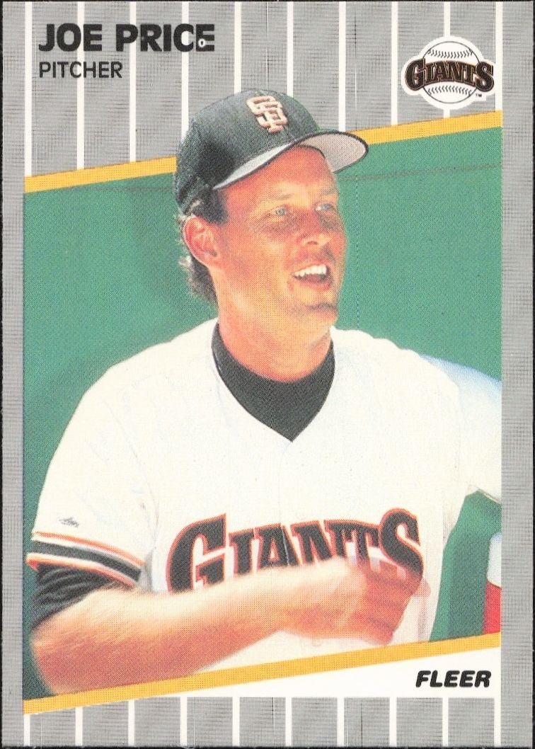 1989 Fleer Joe Price #339 trading card