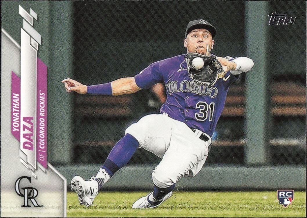 2020 Topps Series 2 Yonathan Daza #567 trading card