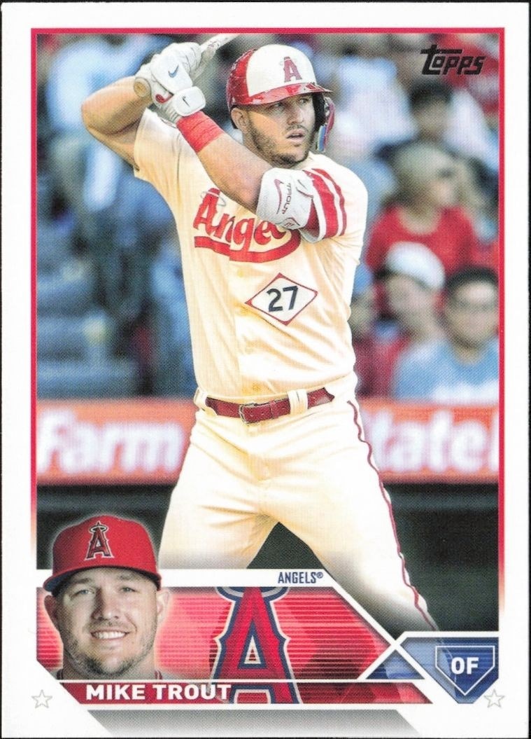 2023 Topps Series 1 Mike Trout #27 trading card