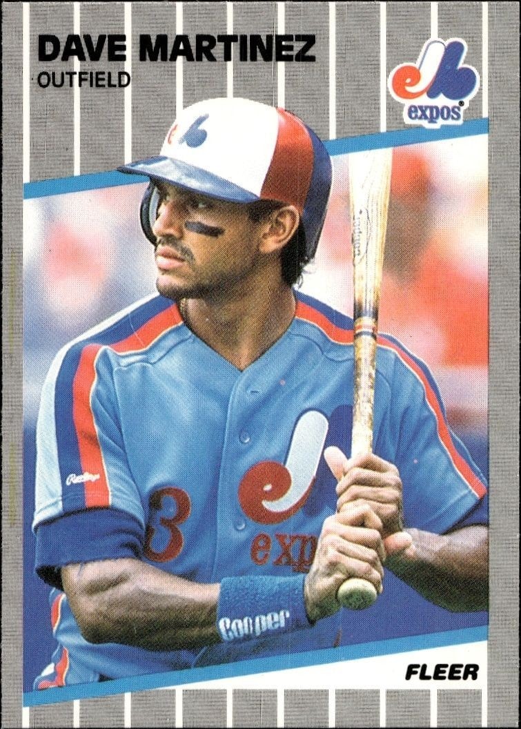 1989 Fleer Dave Martinez #384 trading card