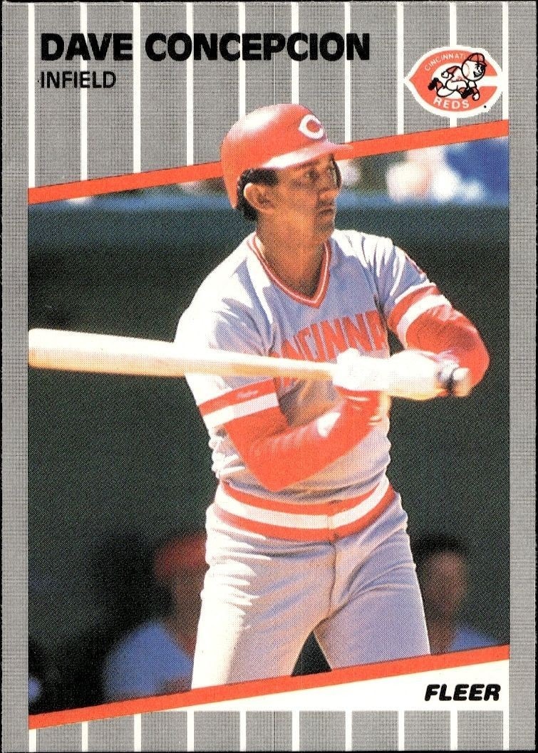 1989 Fleer Dave Concepcion #156 trading card