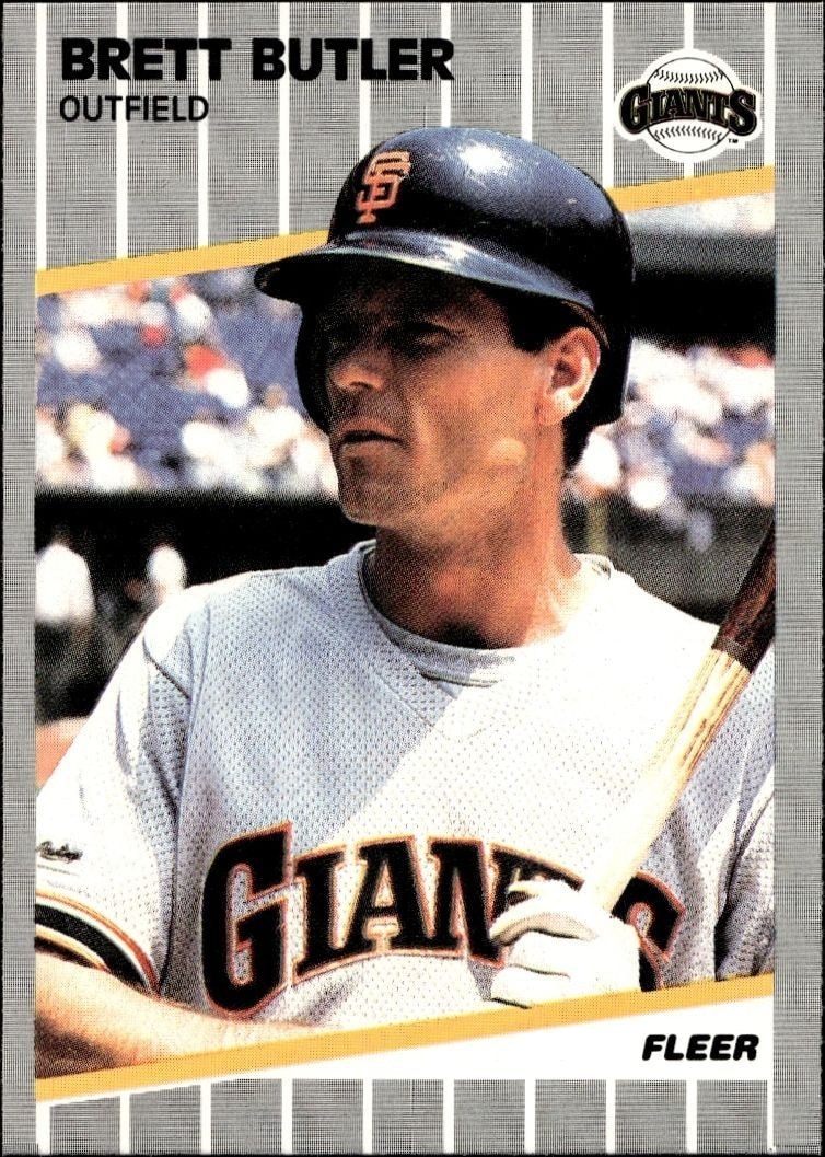 1989 Fleer Brett Butler #324 trading card