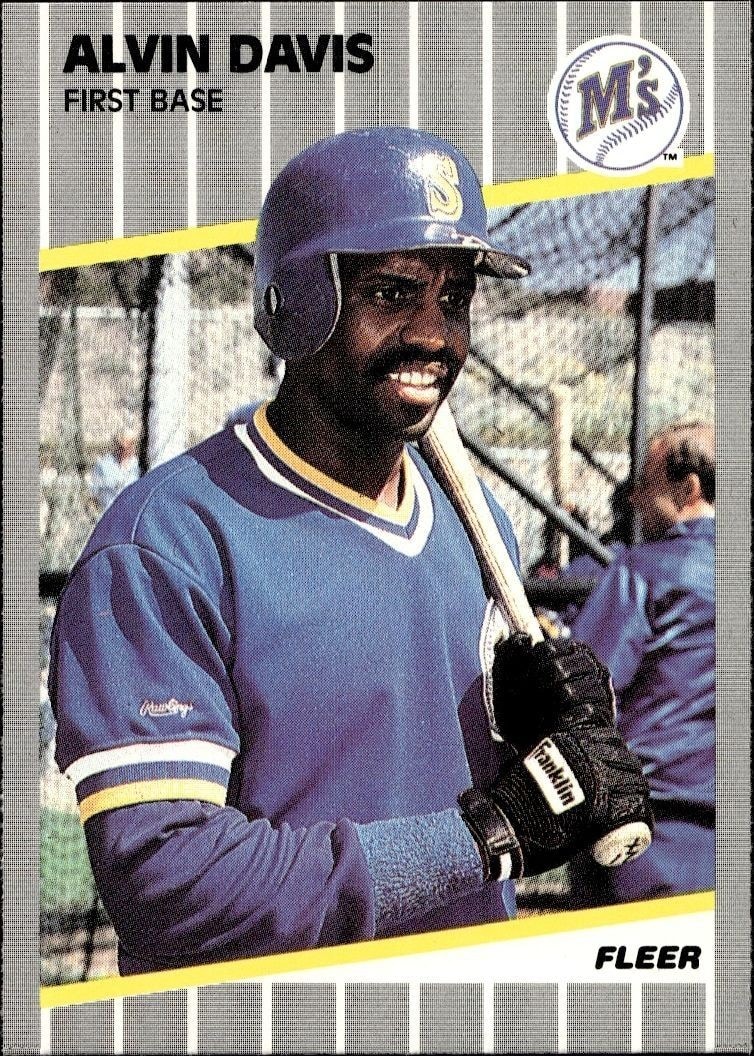 1989 Fleer Alvin Davis #546 trading card