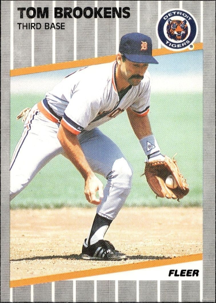 1989 Fleer Tom Brookens #130 trading card