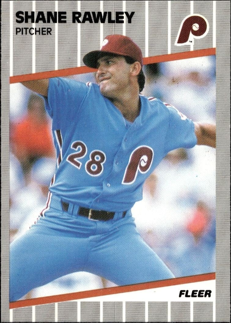 1989 Fleer Shane Rawley #579 trading card