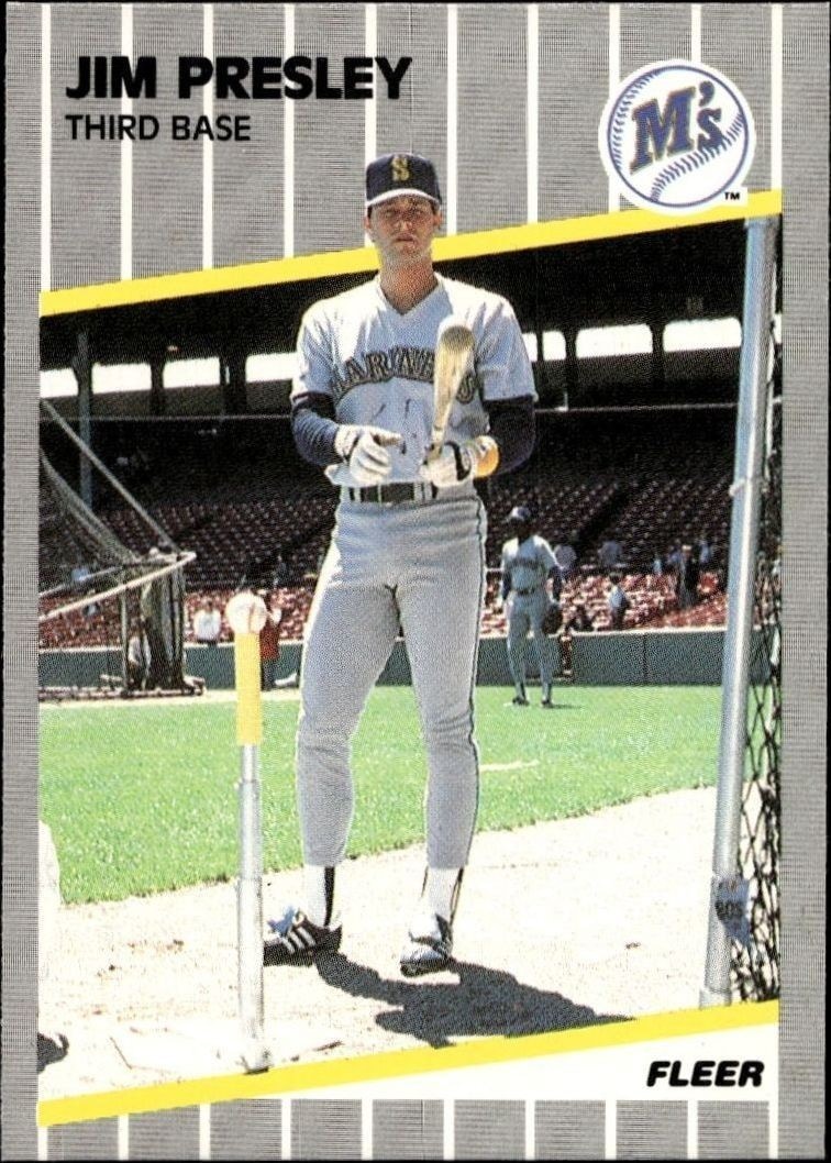 1989 Fleer Jim Presley #555 trading card