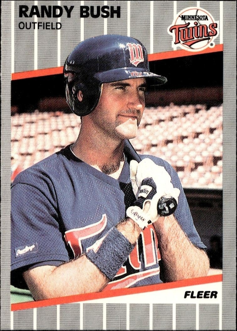 1989 Fleer Randy Bush #107 trading card