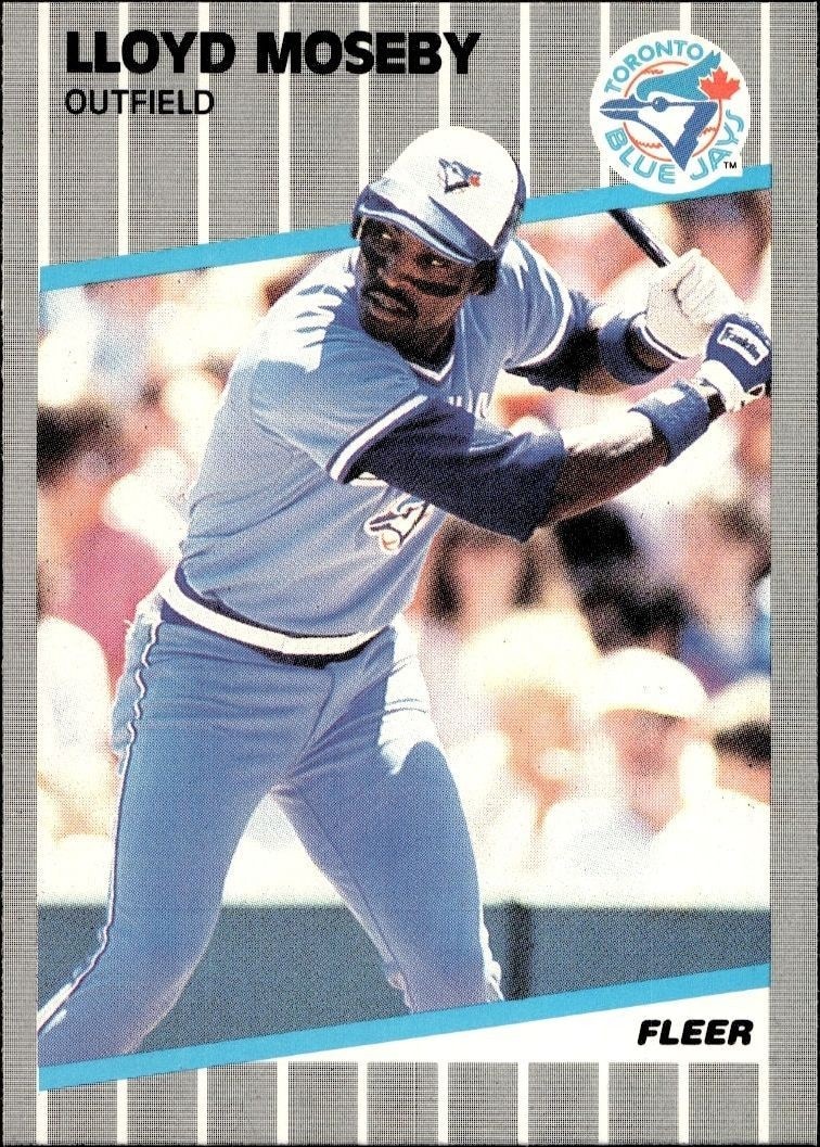 1989 Fleer Lloyd Moseby #241 trading card