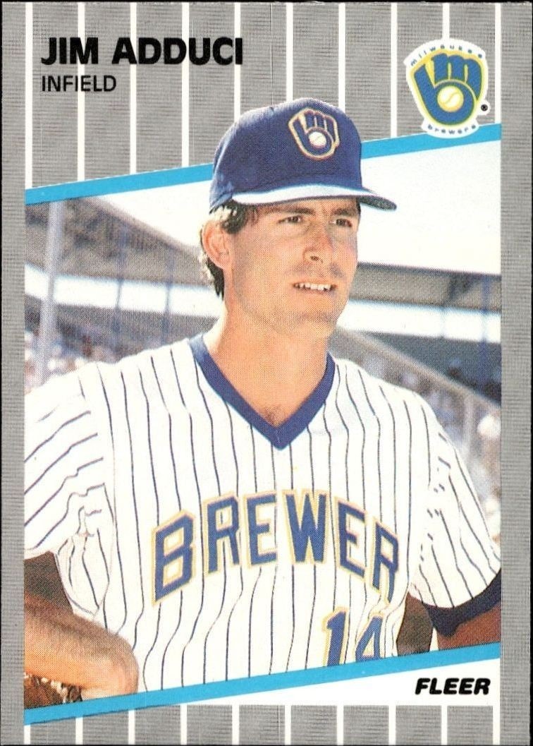 1989 Fleer Jim Adduci #176 trading card