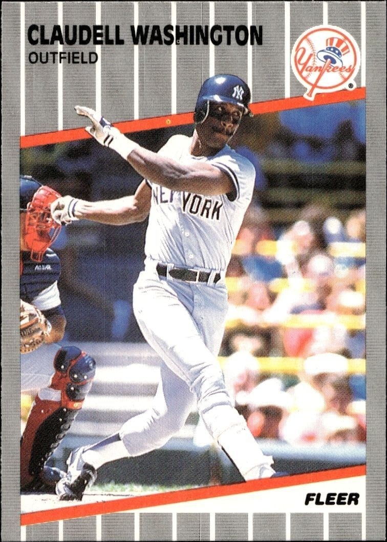 1989 Fleer Claudell Washington #272 trading card
