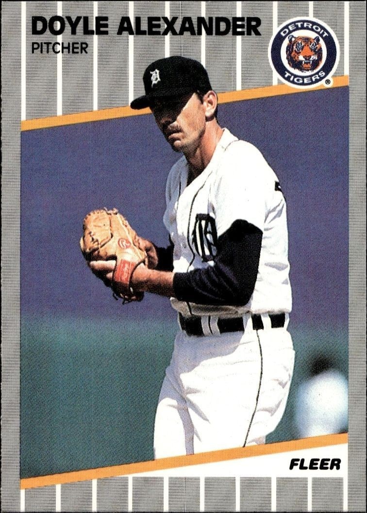 1989 Fleer Doyle Alexander #128 trading card