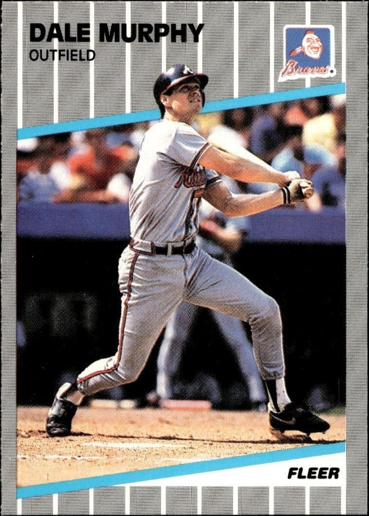 1989 Fleer Dale Murphy #596 trading card