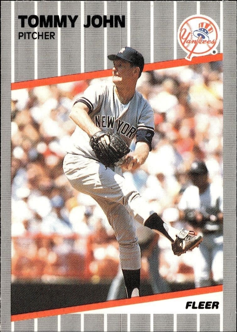 1989 Fleer Tommy John #255 trading card