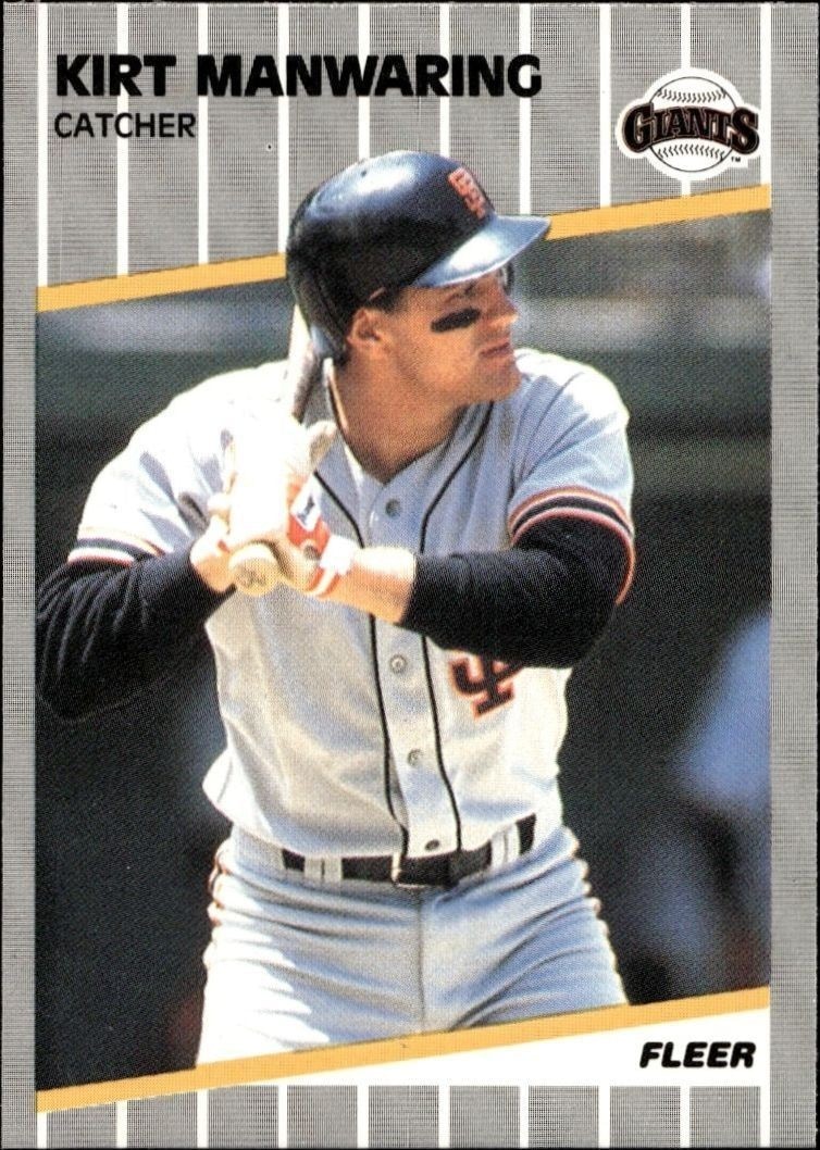 1989 Fleer Kirt Manwaring #334 trading card