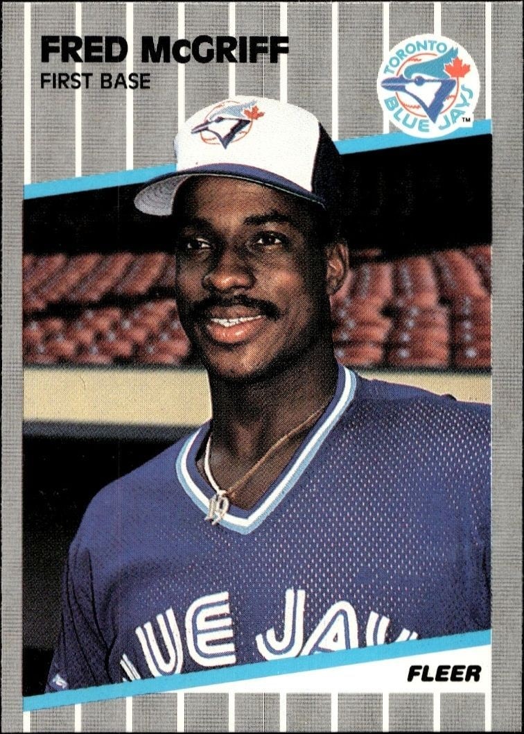 1989 Fleer Fred McGriff #240 trading card