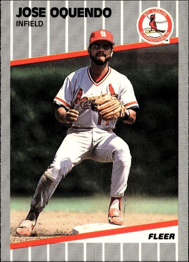 1989 Fleer Jose Oquendo #459 trading card
