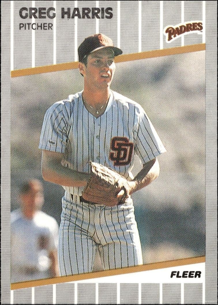 1989 Fleer Greg Harris #306 trading card