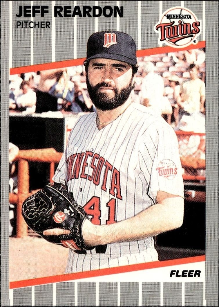 1989 Fleer Jeff Reardon #125 trading card