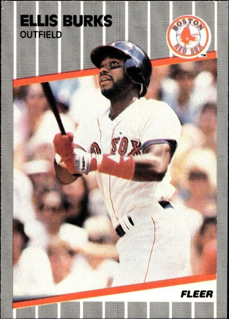 1989 Fleer Ellis Burks #83 trading card