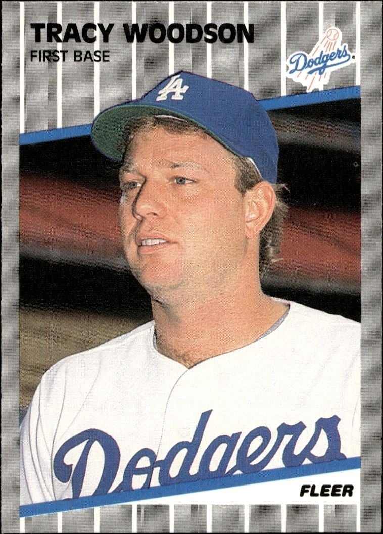 1989 Fleer Tracy Woodson #77 trading card