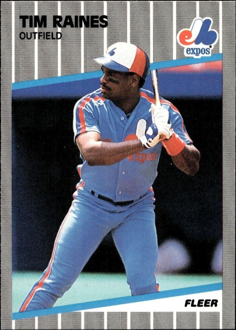 1989 Fleer Tim Raines #391 trading card