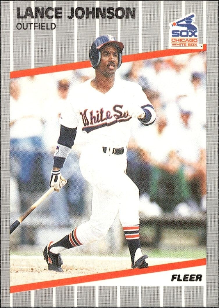 1989 Fleer Lance Johnson #499 trading card