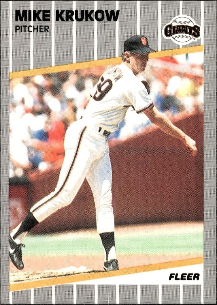 1989 Fleer Mike Krukow #331 trading card