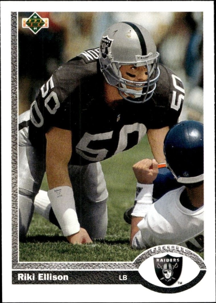 1991 Upper-Deck Riki Ellison #586 trading card