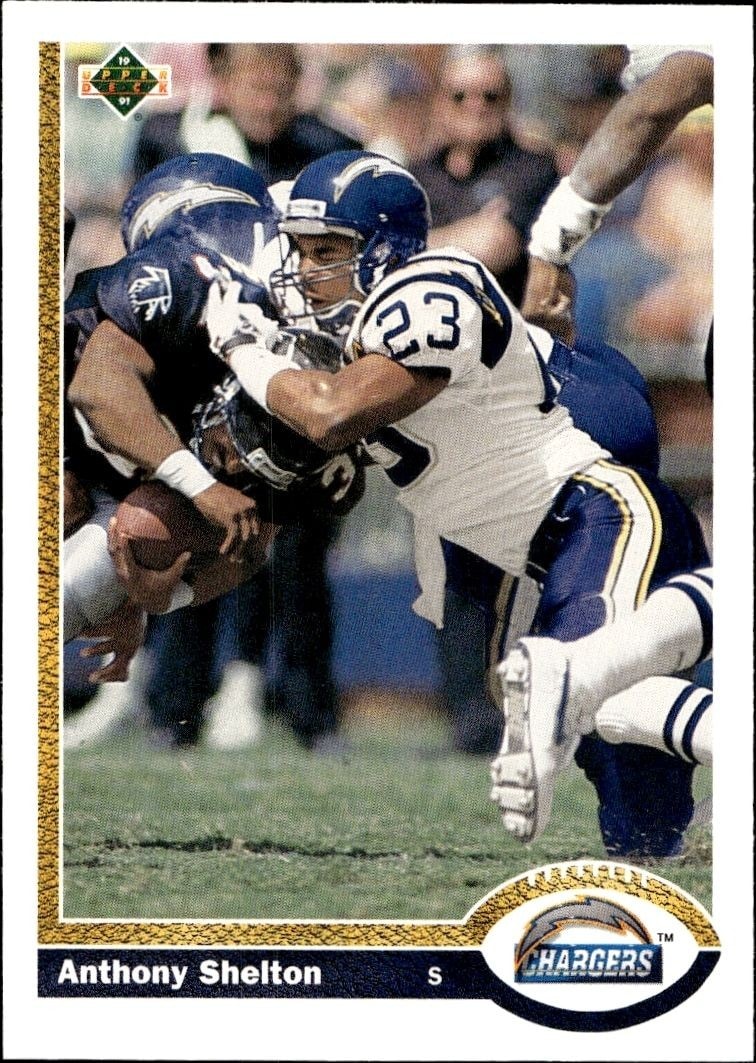 1991 Upper-Deck Anthony Shelton #588 trading card