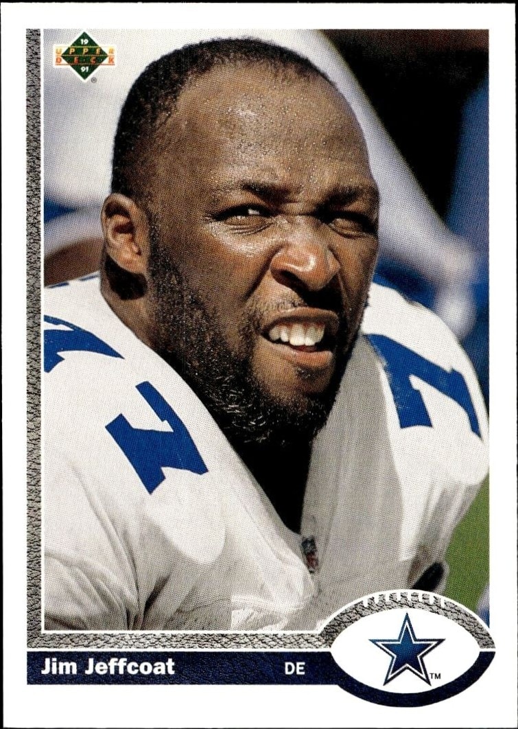1991 Upper-Deck Jim Jeffcoat #562 trading card