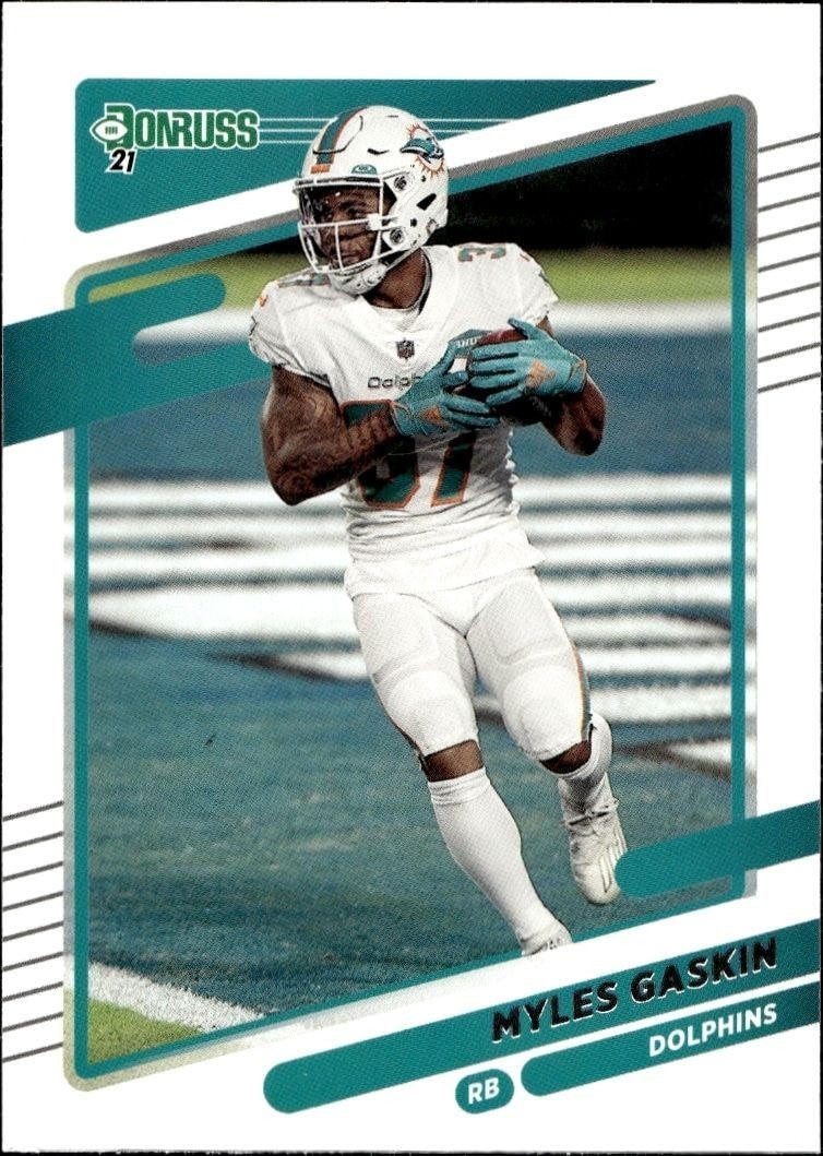 2021 Panini Donruss Myles Gaskin #65 trading card