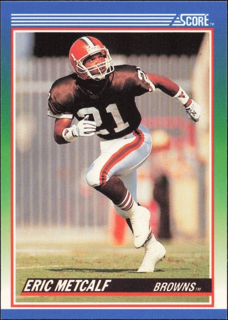 1990 Score Eric Metcalf #30 trading card