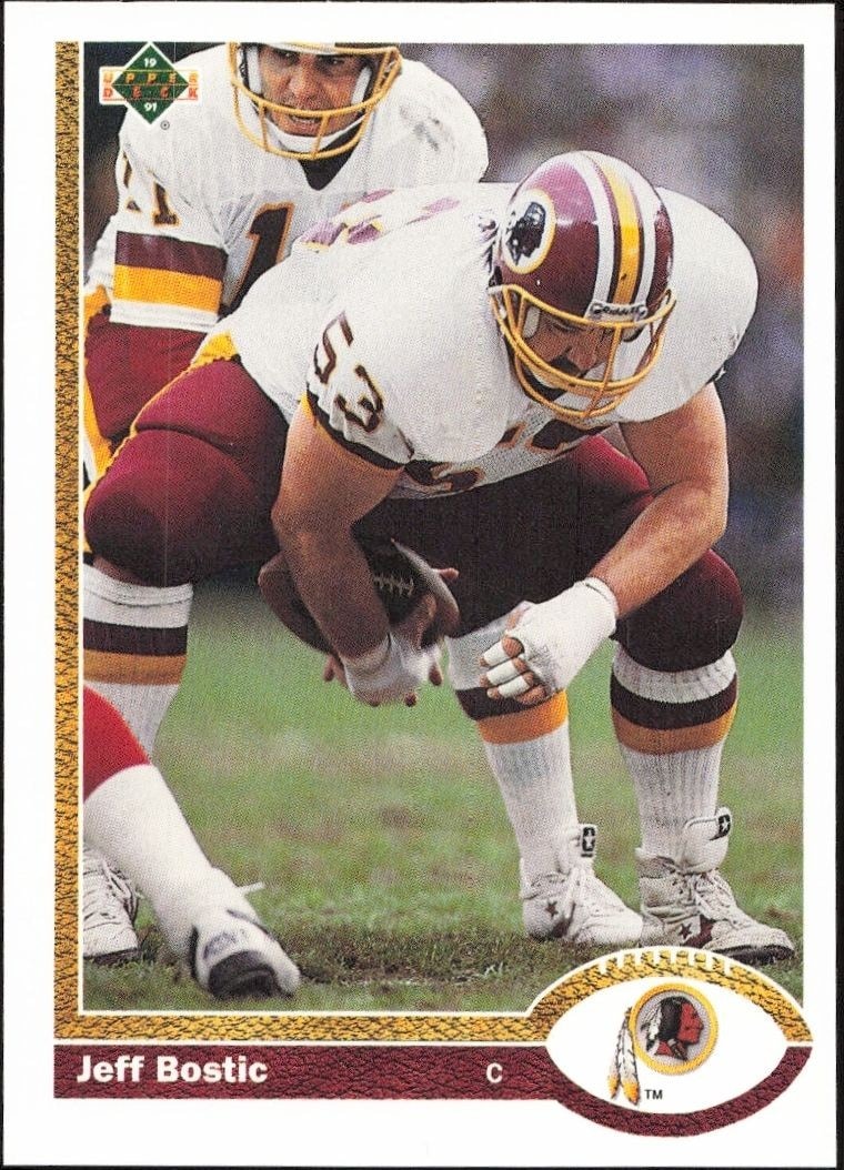 1991 Upper-Deck Jeff Bostic #695 trading card