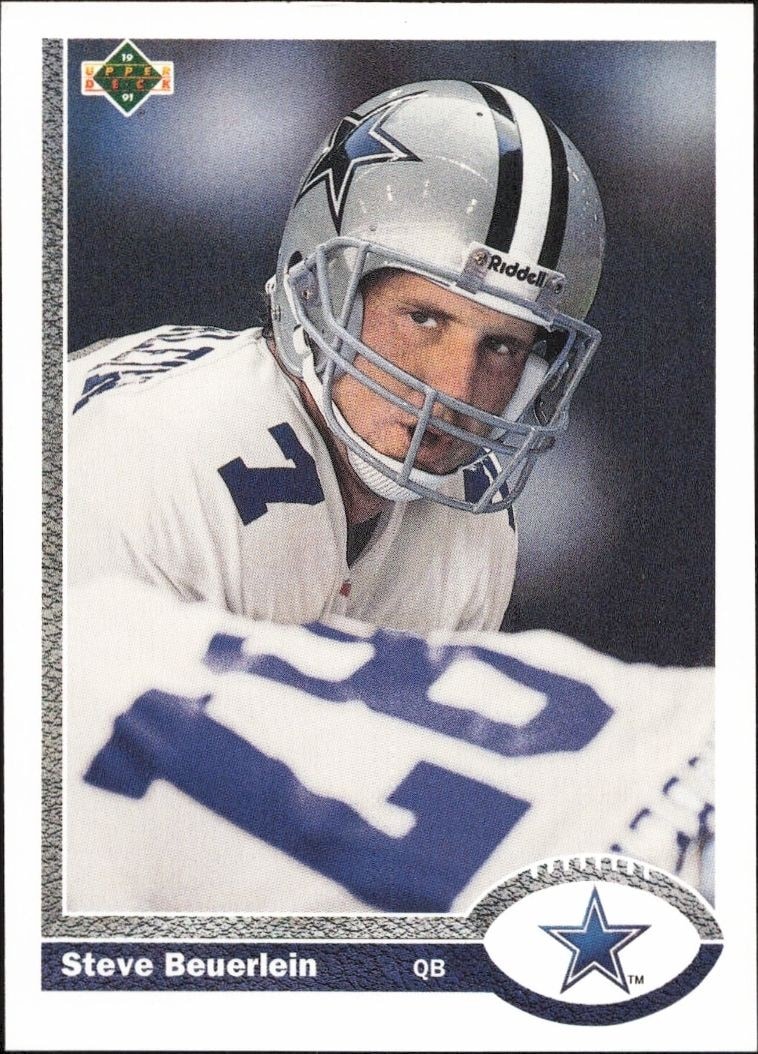 1991 Upper-Deck Steve Beuerlein #699 trading card