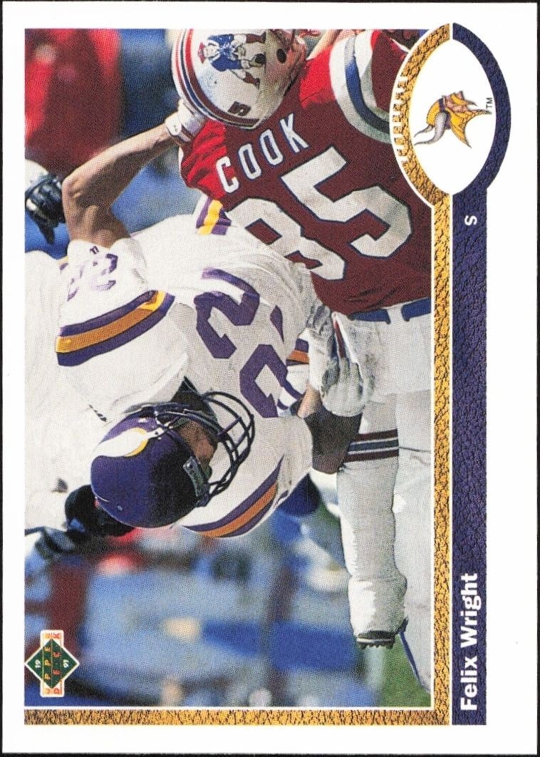 1991 Upper-Deck Felix Wright #663 trading card